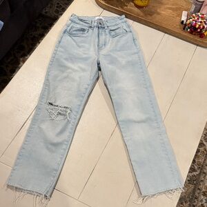 Cotton On Light Blue Straight Leg Jeans